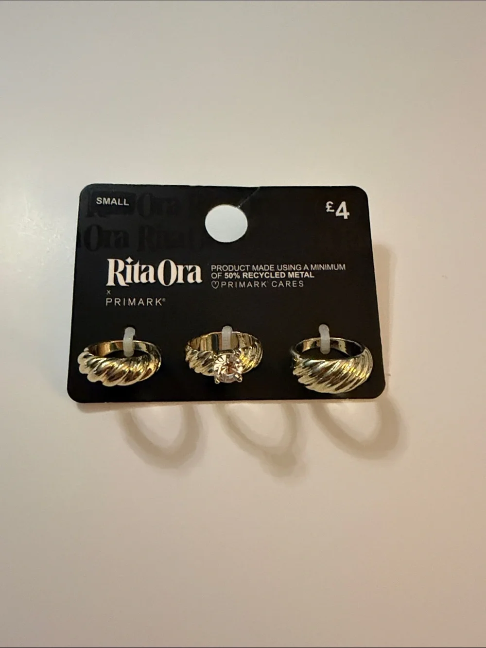 Primark Pale Beige Earring Display Card